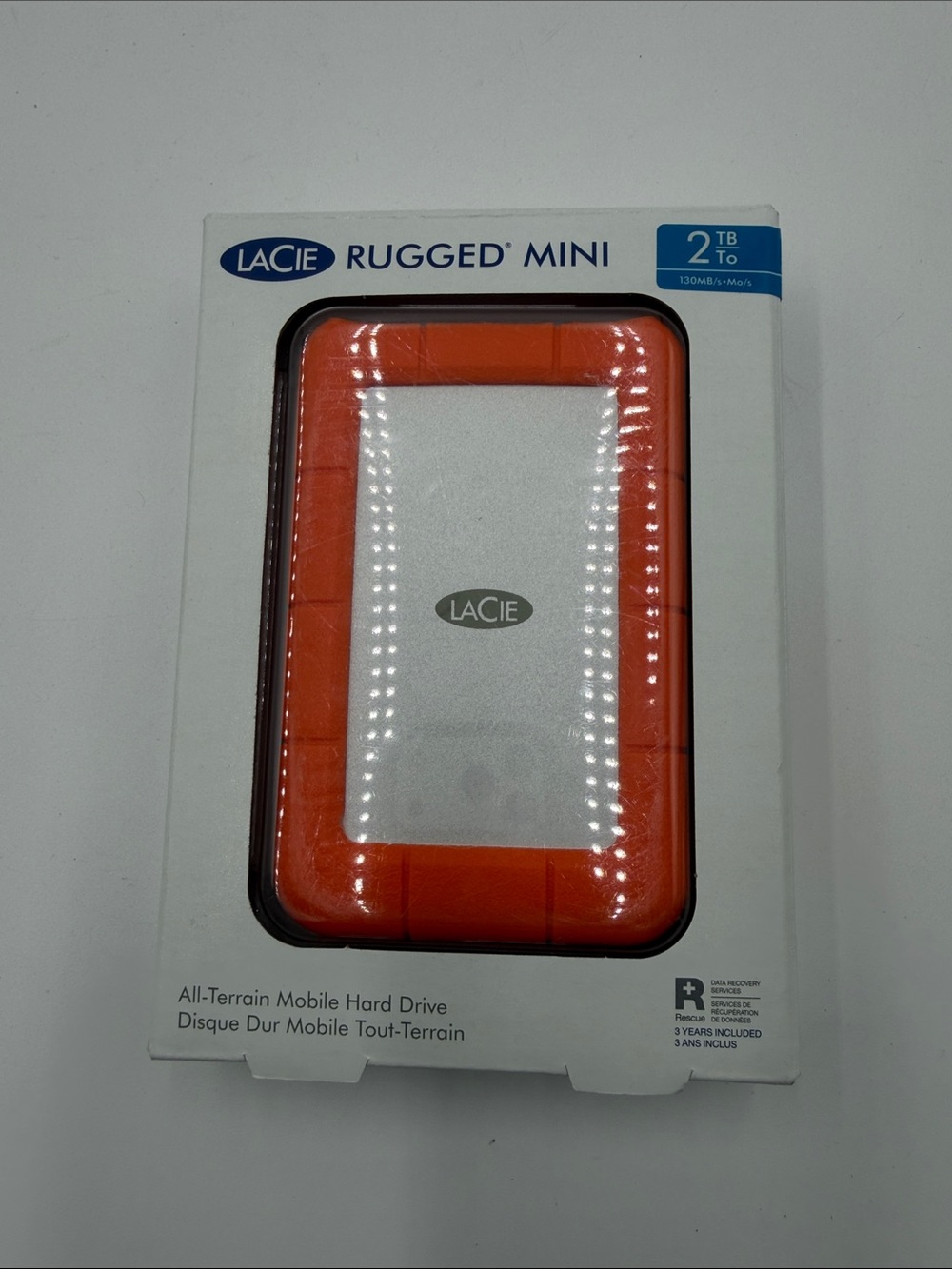 Rugged Mini 2TB Portable External Hard Drive - Orange